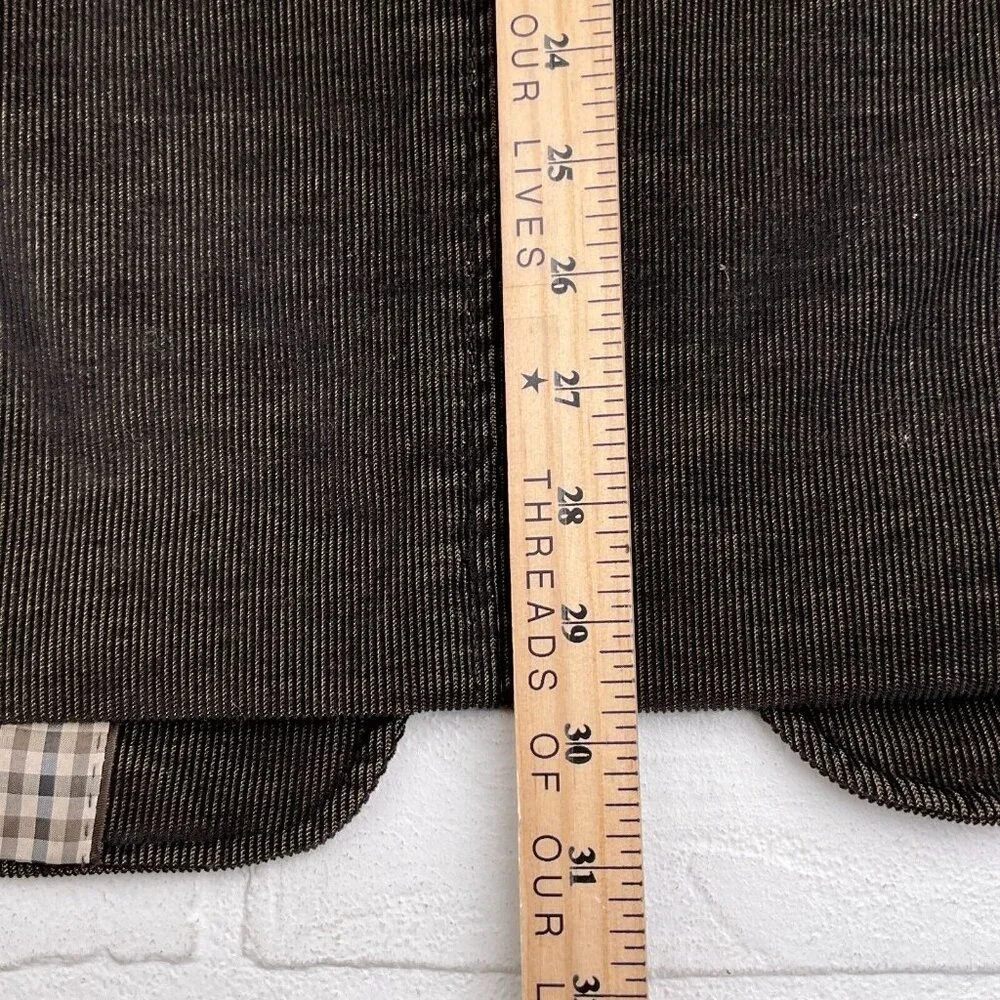 Blue Pronto‎ Uomo Blazer Men Large Black Tan Corduroy Retro Rock Casual Jacket